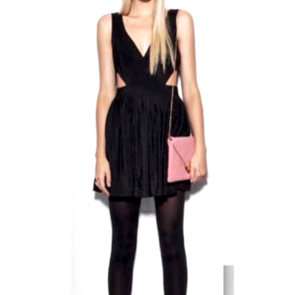 Bardot cutout little black dress